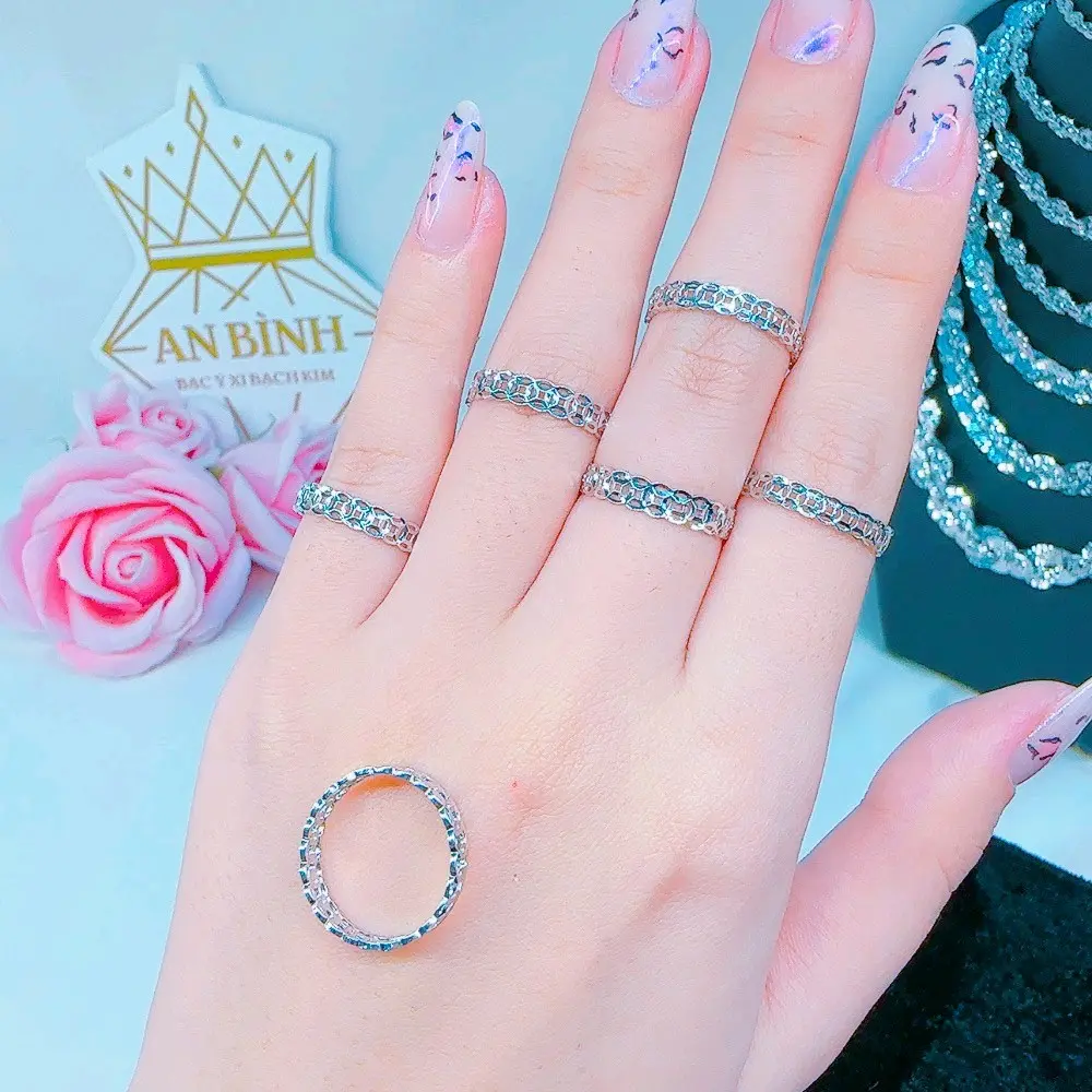 Nhẫn kim tiền size nhỏ-bạc S925 XI KIM CAO CẤP