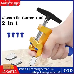 [cod] 2 IN 1 Alat Pemotong Kaca/Ubin/Keramik Manual Multifungsi Mudah Digunakan Glass Cutter