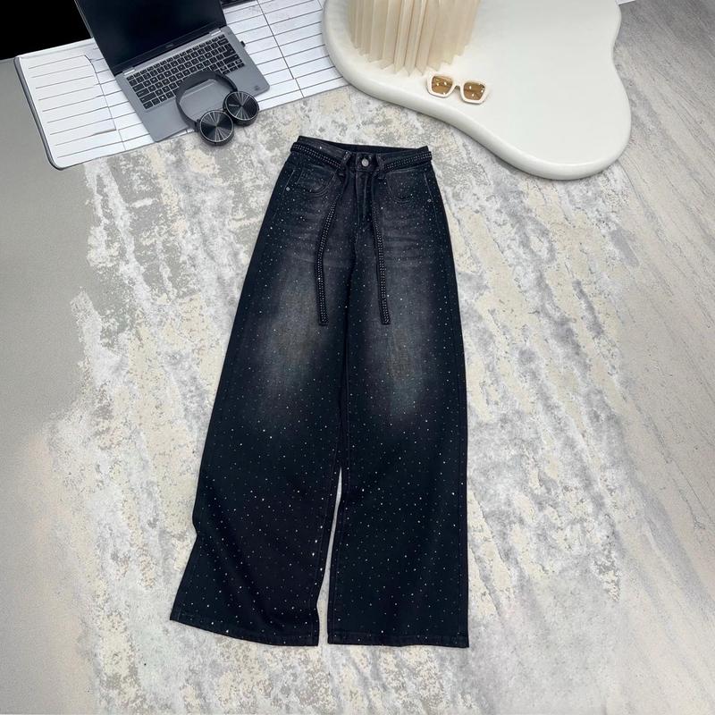 TATTA Jeans | Quần Jeans Xuông Đính Đá Hot Hit 3 Màu Hàng QCCC #9180 Nữ Women Pants 4