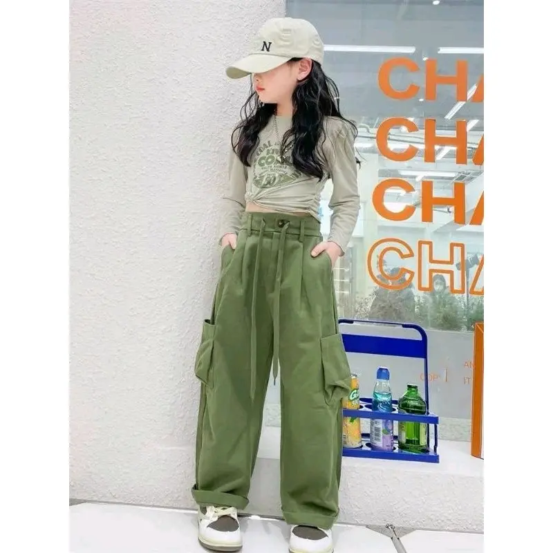 CLANA CARGO TWILL ANAK PEREMPUAN USIA 7-12 THN Polos Celana Cantik 2