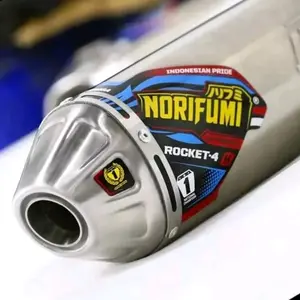 KNALPOT RACING NORIFUMI STAINLESS TERBARU KLX150 DTRACKER CRF150L WR155 VIAR CROSSTRAIL SUPERMOTO TERBARU terlaris motorcycle bulat Kamera Motor Silincer