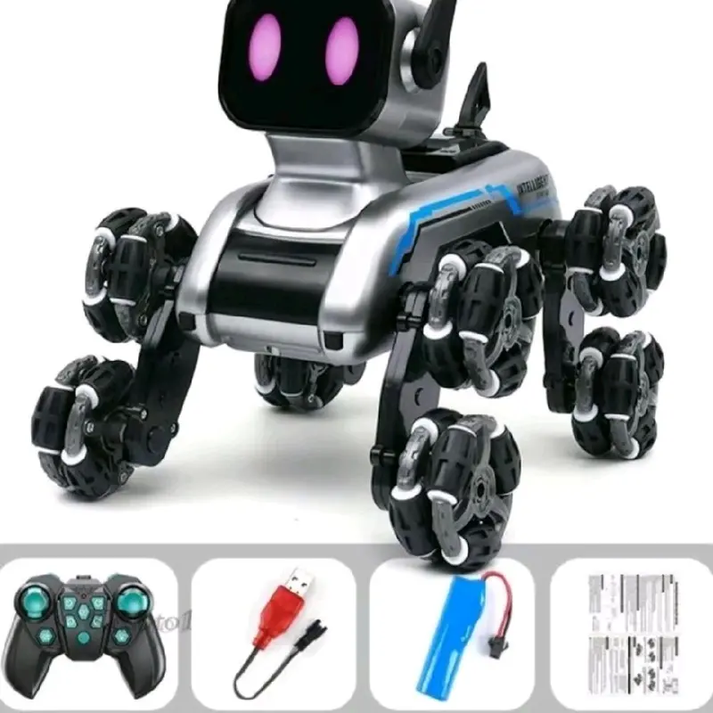 Chó robot điều khiển 8 bánh,nhạc,phun sương 7