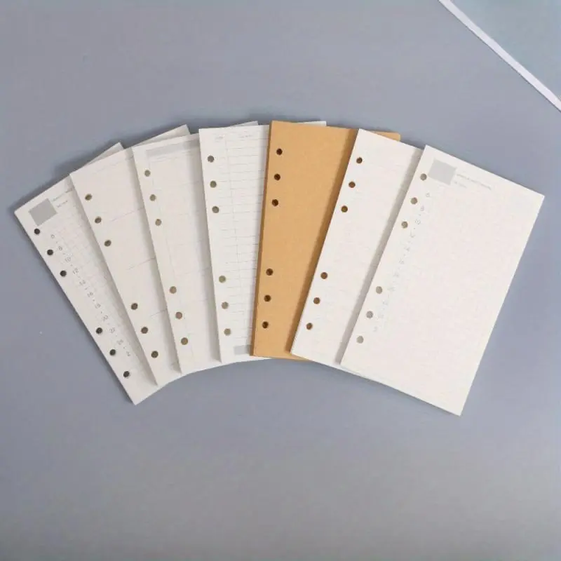 A5 A6 A7 Size Loose Leaf Paper, 45 Sheets Daily View Notebook Inner Pages, Office Stationery & Supplies for Home School Office