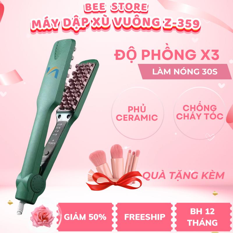 Máy dập xù bấm phồng chân tóc vuông chuyên nghiệp  phù hợp nhiều chất tóc Women Nữ Uốn Tóc Ép Tóc