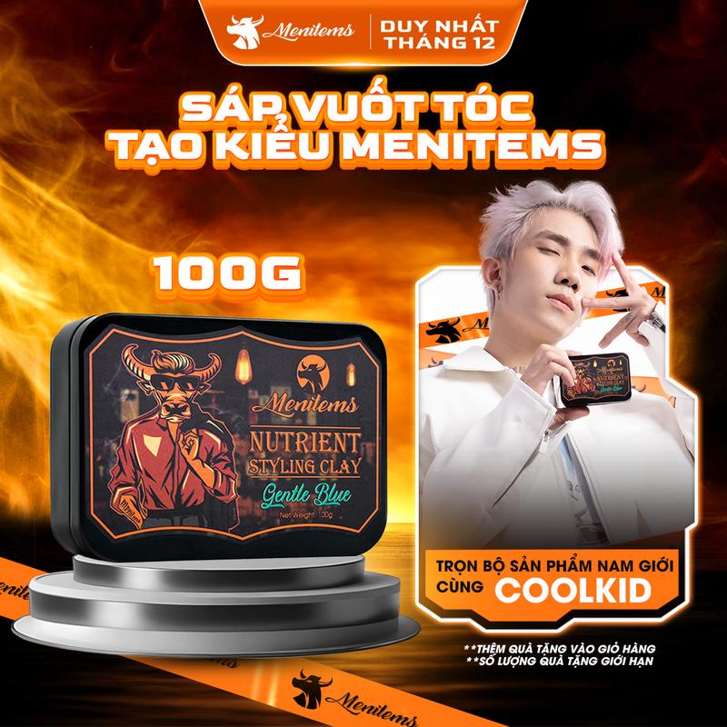 [AFF] Sáp Vuốt Tóc Clay Gentle Blue 100g Menitems, Giúp Chăm Sóc Tóc, Dưỡng Tóc - P1