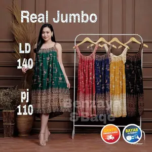 Bisa (Cod)Daster kekinian busui jumbo yukensi jumbo ld 140 tanpa lengan daster bahan halus Ibu Batik Tebal Tidur Nyaman Wanita Bumil Rayon