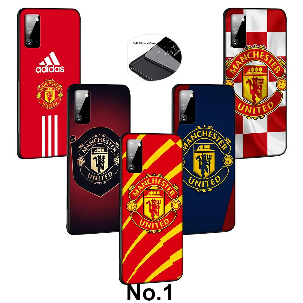 Sarung Telefon, Corak Manchester Bola Sepak United FC, Serasi dengan Samsung Galaxy S22, Note 20, Ultra, 10 Plus, Lite, 8, 9, A22, A32, A42, A52, A53, A72, A73, A82, S22 +, NOTE10 +, NOTE20 +, NOTE9, Note8, G161 Phone Lampu