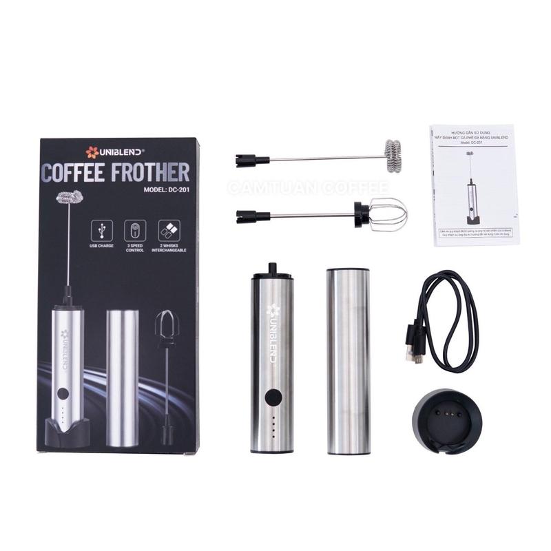 Máy tạo bọt cà phê, đánh trứng UNIBLEND DC-201 với 2 đầu đánh 3 tốc độ siêu mạnh
