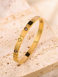 Pulsera de zirconia de cobre de alta calidad para mujer, diseño de trébol de cuatro hojas, joyería de moda, regalo perfecto para uso diario