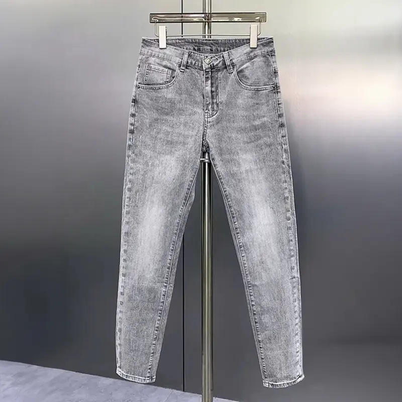 Quần jean nam rách vá gối to chất bò co dãn 4 chiều mẫu mới chuẩn shop quần bò nam Menswear Pants QJP2V62 6