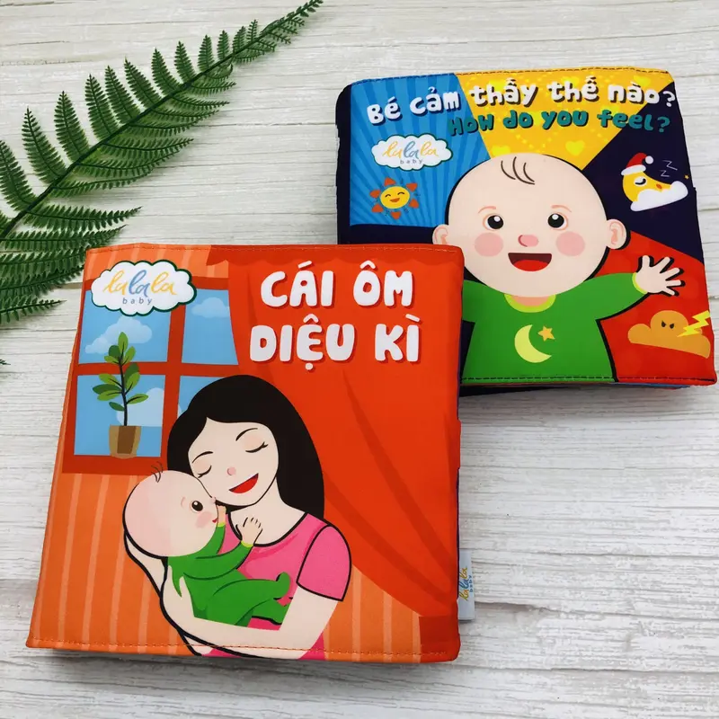 Sách vải đa tương tác cho bé Lalala Baby nhiều chủ đề hấp dẫn, kích thích đa giác quan kích thước lớn 18x18cm 5