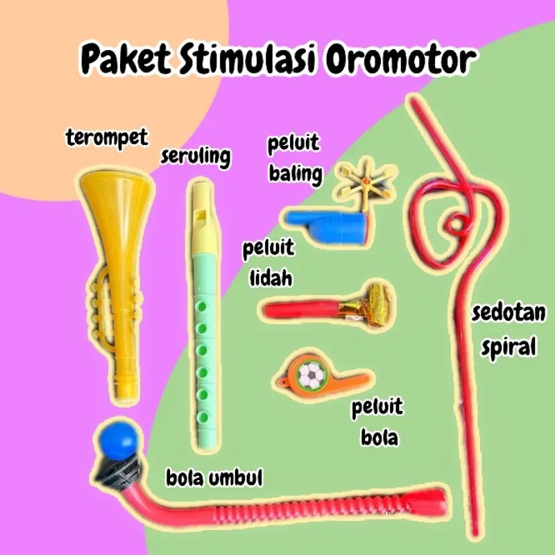 Mainan Edukasi Paket Stimulasi Oromotor Anak Therapy Pendidikan Dini Toys
