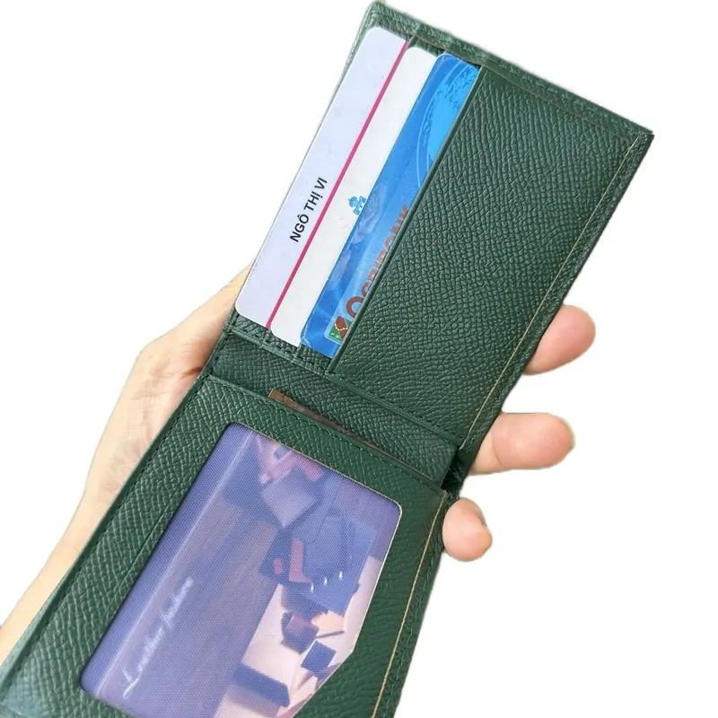 Ví da bò Epsom cao cấp cho nam mini kích thước 8,5x11 - Hình Chữ Nhật, Wallet Nhiều Ngăn 1