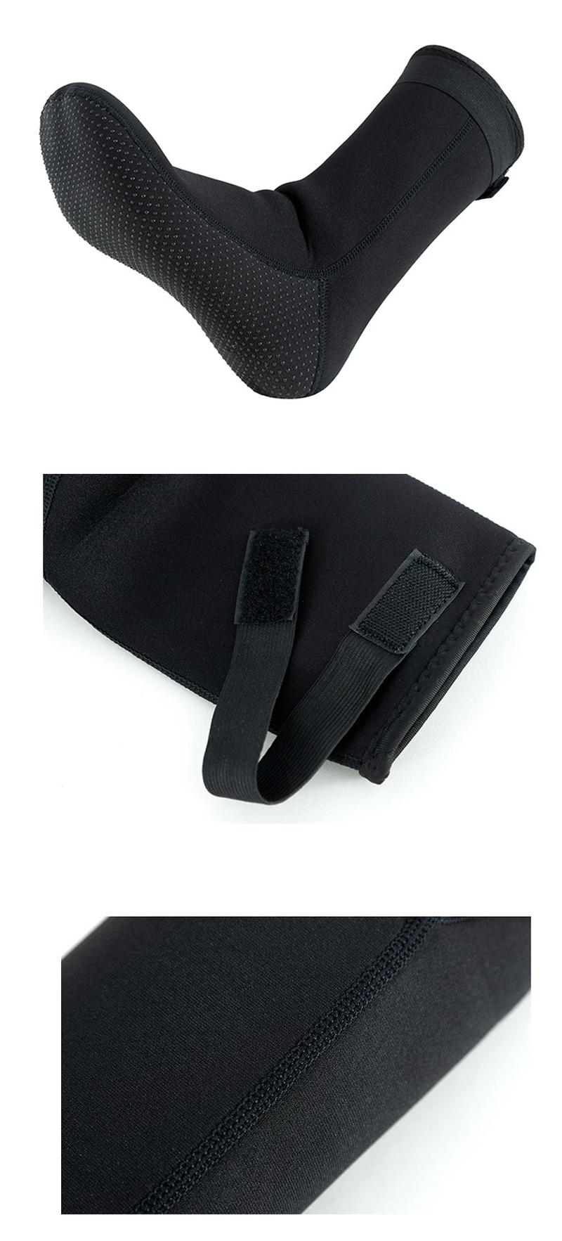 Product Introduction of Neoprene Diving Socks Non-slip Adult Warm Patchwork Elasticity Wetsuit Shoes Surfing Boots for Swimming Snorkeling 5