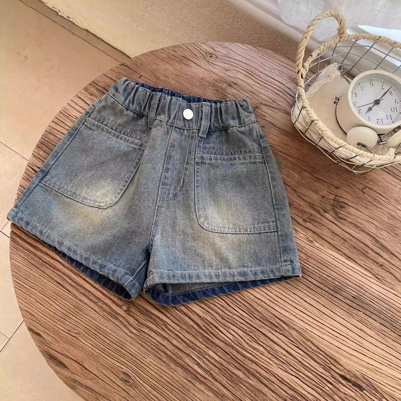 Product Introduction of Quần Short Denim, Cho Bé Gái, Hàng Mới Về Mùa Hè 2025, Phong Cách Hàn Quốc, Thường Ngày, Mỏng, Quần Nóng, Thích Hợp Cho Trẻ Mới Biết Đi Và Trẻ Em, Quần Túi Hộp Dễ Phối Đồ quần  đùi  cho  bé  gái  35  đến quần  đùi  rách  cho  bé  gái baggy  clothes  girls 11