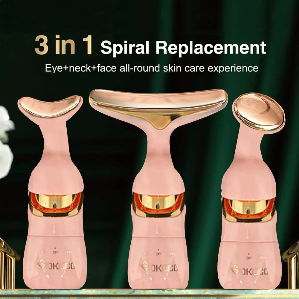 Three in one electric massage introducer massager essence Pengenalan Krim Wajah Leher Wajah Mata Pijat Facial Hitam
