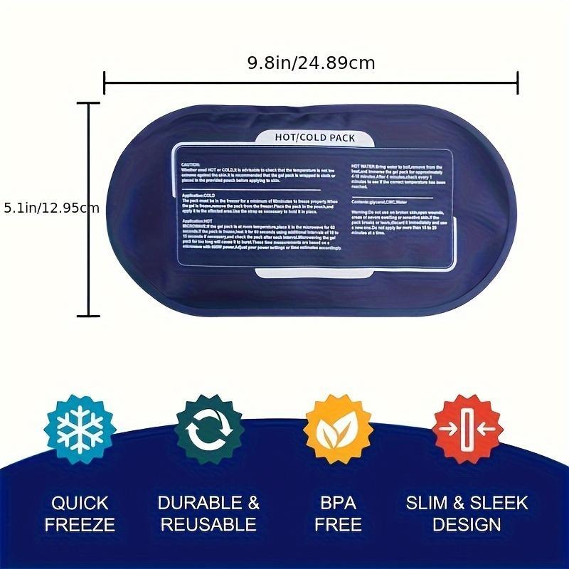 Reusable Hot & Cold Compress Gel Ice Wrap Belt, 3 Counts/set Ice Pack for Joint & Muscle, Rotator Cuff, Knees, Back, Sports Accessories 1