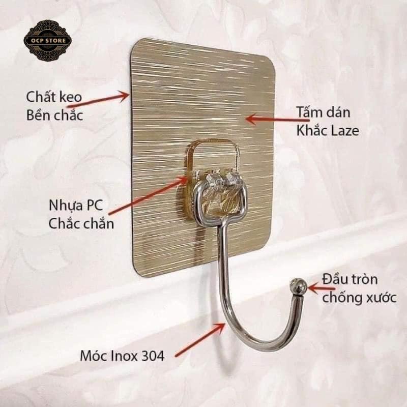 Combo 20 chiếc móc dính chịu lực inox siêu dính