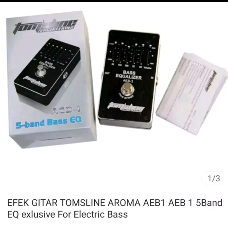 efek gitar bass aroma tomsline aeb1 aeb-1 , 5 bands equalizer pedal for elektrik bass 1