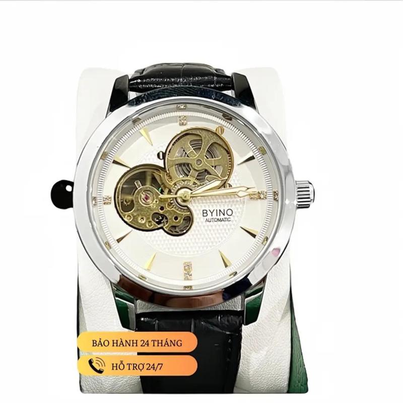 Đồng hồ cơ Automatic BYINO No.8082, Khóa Luxury Analog Sang trọng Kinh doanh Nam Đeo Tay Watch Caro Voi