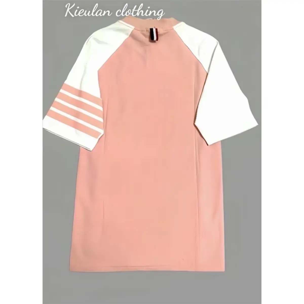 Áo phông Thôm Hồng In viền 4 vạch chất cotton mát sịn Nữ Top Women