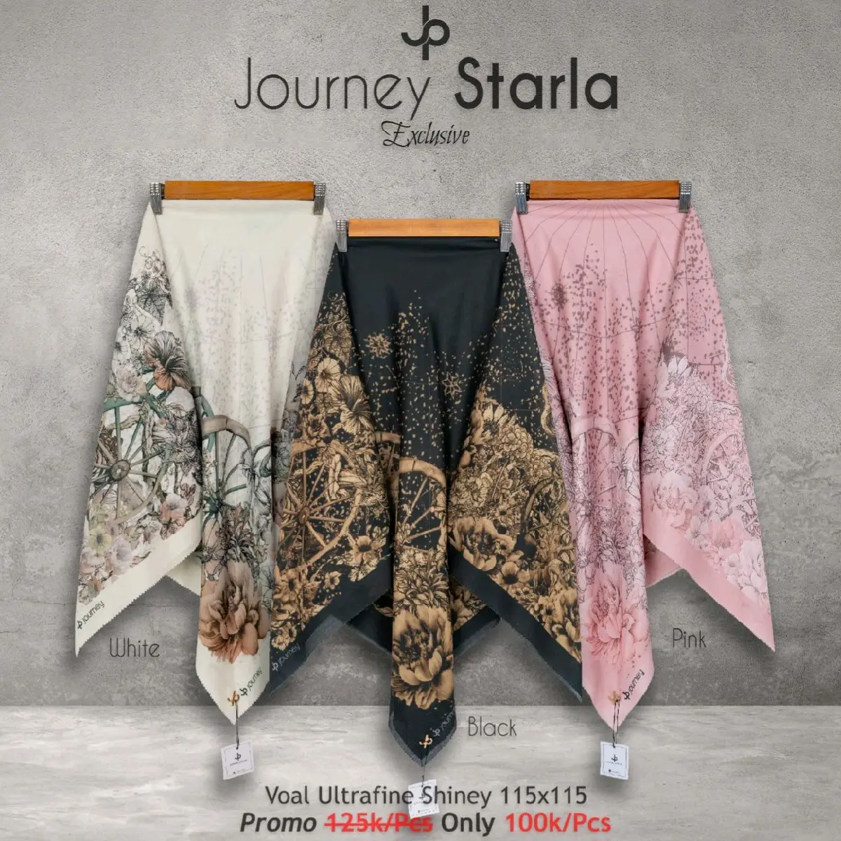 Jilbab journey scarves original terbaru starla series hijab motif