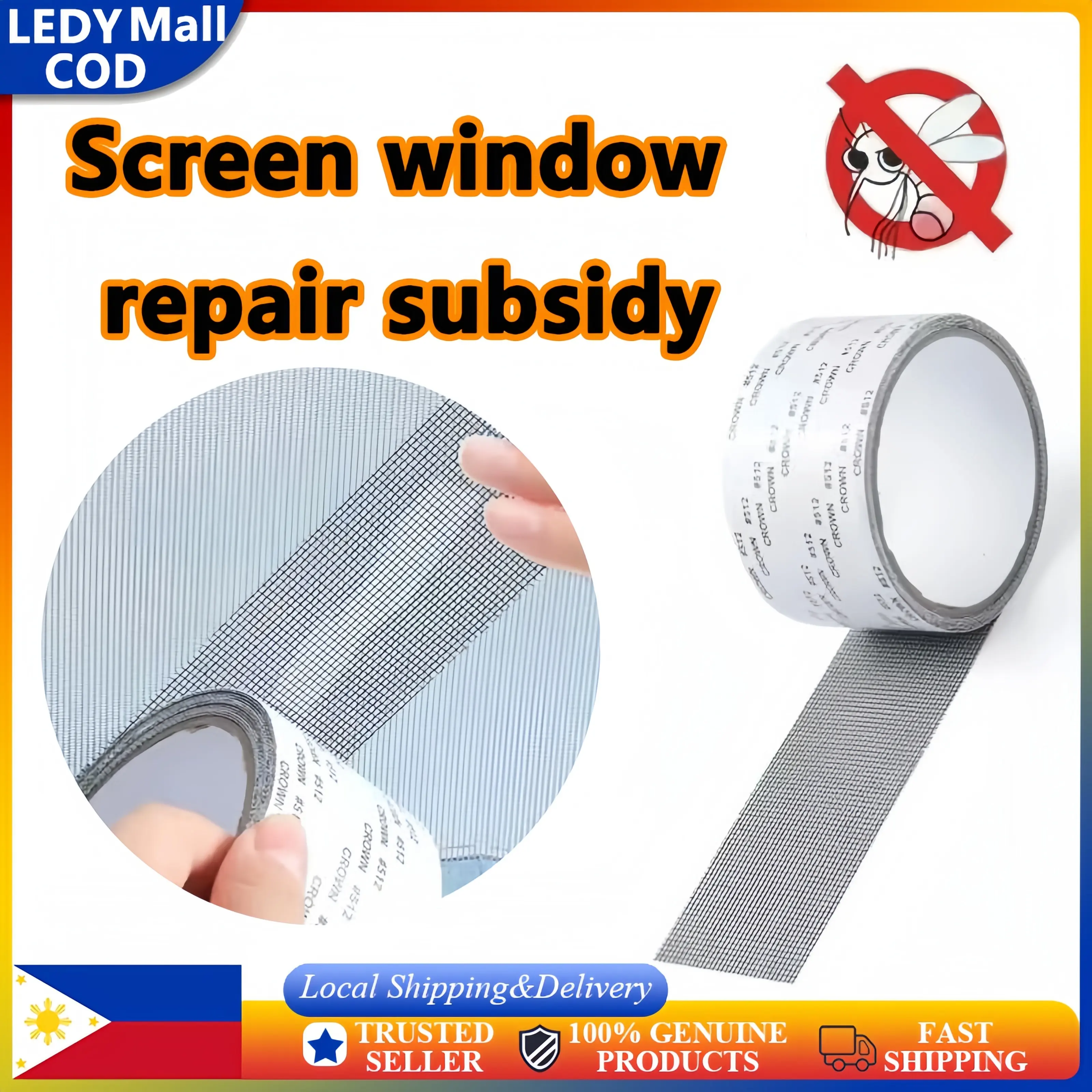 Super strong adhesion 2m window screen repair tape self-adhesive grid ...