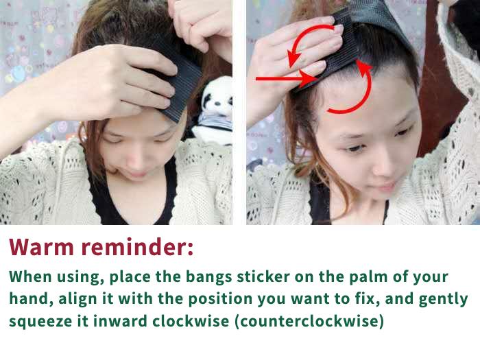 Product Introduction of Tóc Mái Tự Dính Kẹp Tóc Tua Rua Nữ, Giúp Cố Định Tóc Khi Trang Điểm 3
