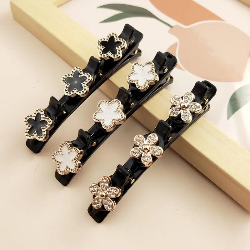 Kẹp Tóc, Thời Trang, Kẹp Bên Hông, Phong Cách Hàn Quốc, Thiết Kế Dễ Thương, Hai Lớp, Kẹp Tóc Thanh Lịch, Phụ Kiện Tóc, Phong Cách Mới Hoa Women 7