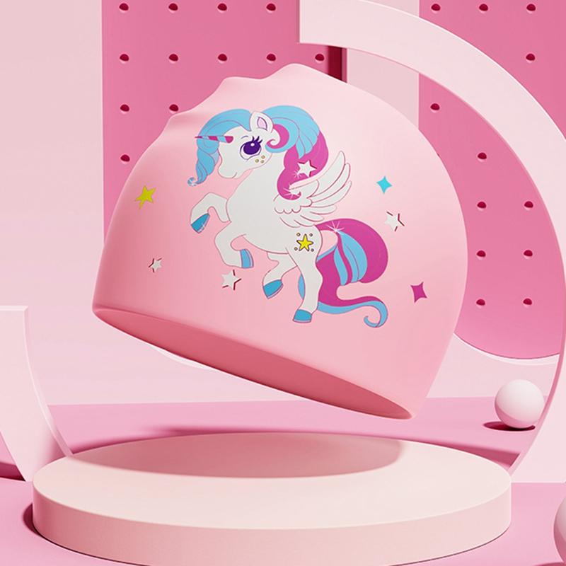 Product Introduction of Children's Swimming Cap Boys And Girls Long Hair Waterproof Head Training Professional Swimming Cap Silicone Cap 11