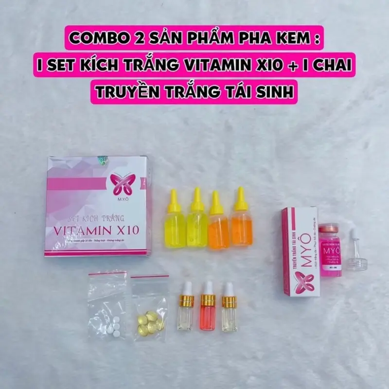 [COMBO 2SP] 1 Set Kích Trắng + 1 Chai Truyền Trắng hỗ trợ nâng tông da gấp 10 lần pha vào kem body hoặc sữa dưỡng thể ,làm đẹp da ,dưỡng da
