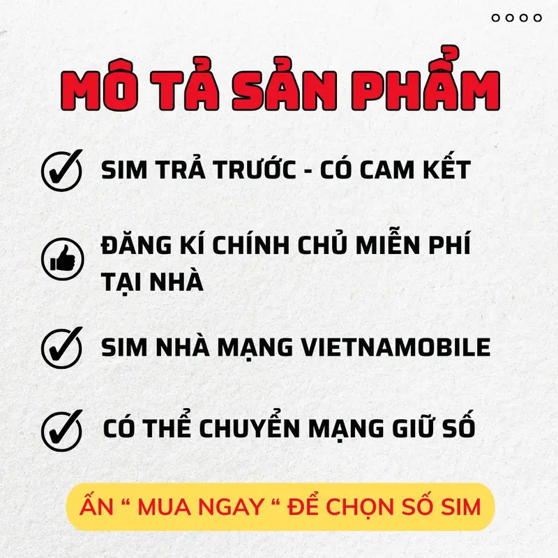 Sim 2 Số Tự Nhiên Phong Thủy, Sim số đẹp đầu 05 Vietnamobile 5GB data 1Ngày trả trước cam kết 50k 1 tháng đăng ký chính chủ miễn phí 3