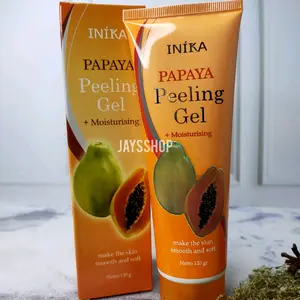 Inika Papaya Peeling Gel + Mousturising dengan Ekstrak Pepaya dan Manggis untuk Kulit Bersih dan Halus - Kotoran