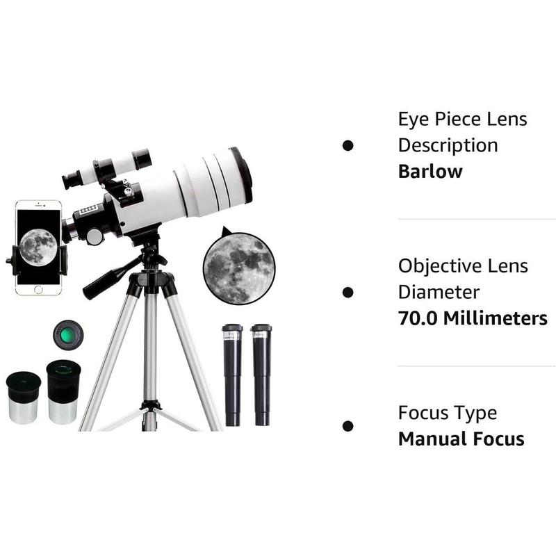 Product Introduction of Astronomical Telescope, 1 Count High Definition Imaging Telescope with Phone Holder, Multifunctional Telescope for Scientific Research Education  Bird Watching  Travel Camping 4
