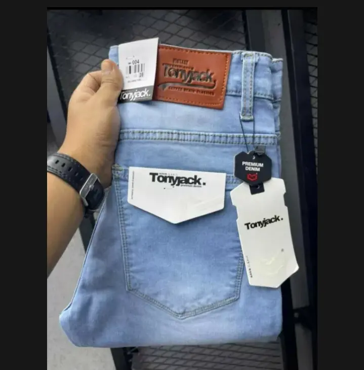 CELANA PANJANG SOF JEANS STREET PRIA WARNA BIRU MUDA MODEL TERBARU 28-38
