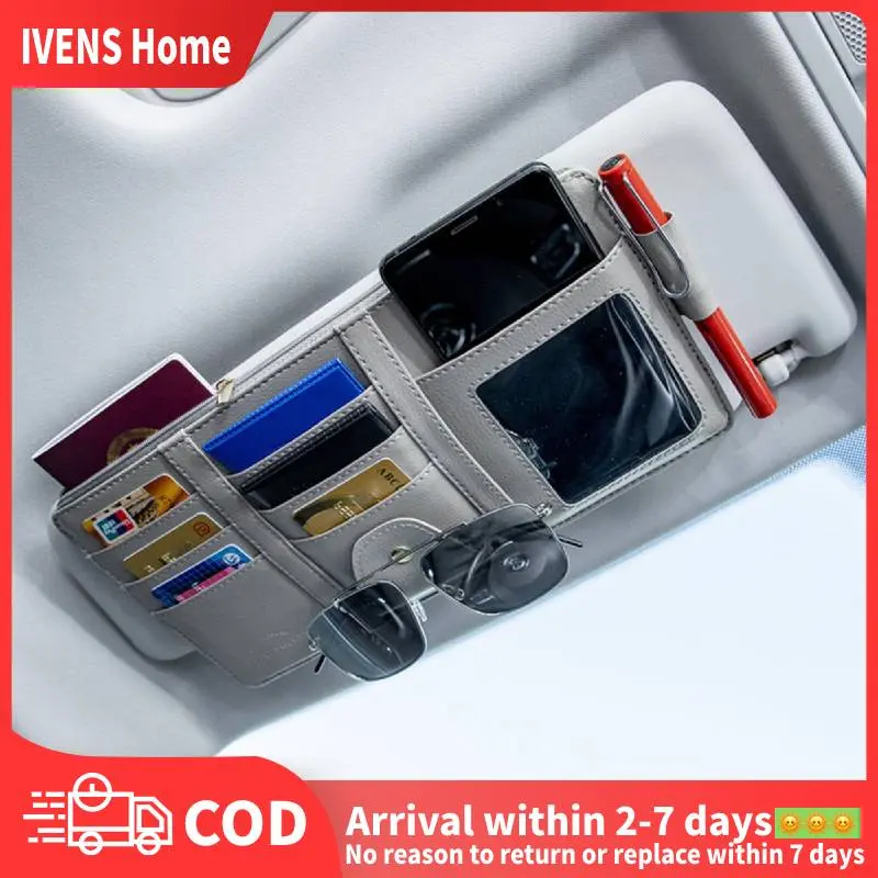 Car Styling Visor Organizer Sun Visor Storage Pouch Car Organizer Sunglasses Holder Card Organizer Ticket Pocket Car Storage