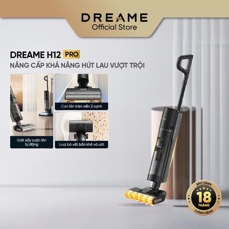 [TẶNG 1 chai Nước lau 1L] Máy Lau Sàn Hút Bụi Thông Minh Dreame H12 Pro - Hàng chính hãng - Phiên bản quốc tế Máy Hút Bụi Làm Sạch 1
