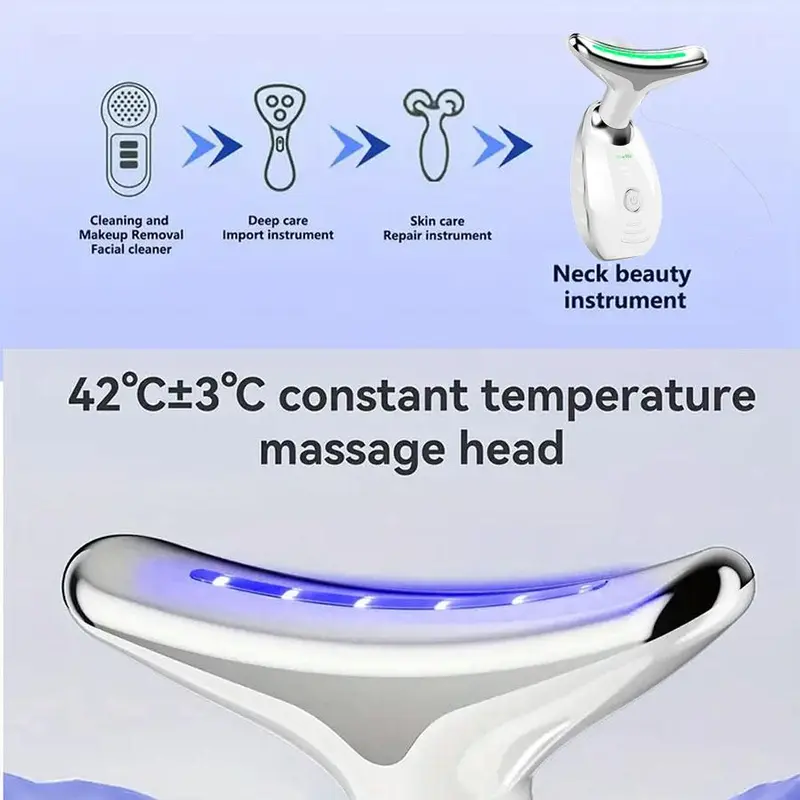 7 Colors Neck Face Lifting Massager, Neck Skin Tightening Device, for Men Women at Home and Outdoors, New Year & Winter Gift, Valentine's Day Gift for Men 5