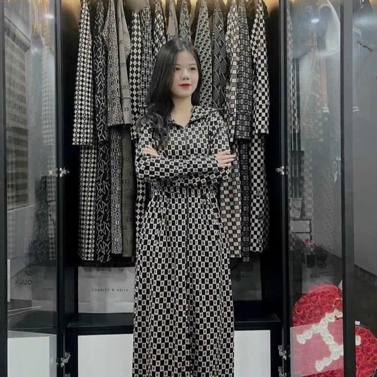 Áo nắng { loai 1 } choàng váy toàn thân 1 lớp túi có kéo khoá chất mềm mịn chữ ngẫu nhiên Nữ Jacket Top