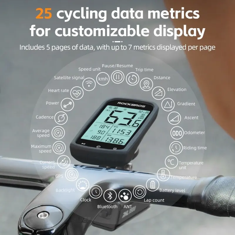 Đồng hồ CYCPLUS - ROCKBEOS M1 GPS BIKE COMPUTER (Chính hãng) Gắn Xe Đạp Sport Đạp Xe Đạp Cao Su Định Vị fixed gear