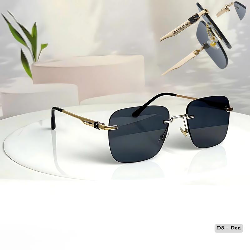 Kính Râm Thời Trang Hàn Quốc Unisex Cao Cấp D8, Bản Thiết Kế Riêng Nhà DP LUXURY, Chống Chói , Chống Tia Uv400, Không Viền, Gọng Phối Titan ,Full Book,Bảo Hành 12 Tháng. Kính Mắt Nam. kính mát nam