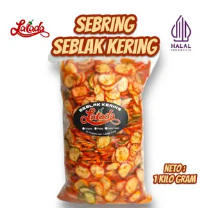 Lalada Food Kerupuk Seblak Kering Sebring 1kg Cemilan Pedas Original Gurih Ekstra Pedas Halal
