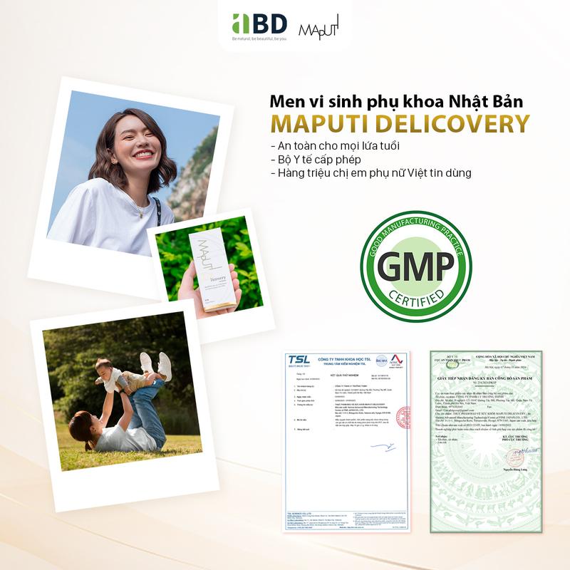 Men Vi Sinh Phụ Khoa Maputi Delicovery Nhật Bản - Bổ Sung 10 Tỷ CFU Lợi Khuẩn, Giảm Khí Hư, Ngứa Rát, Viêm Nhiễm Vùng Kín 5