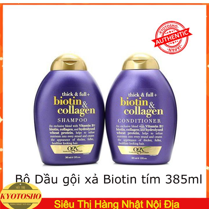 Bộ Dầu gội xả Biotin tím 385ml