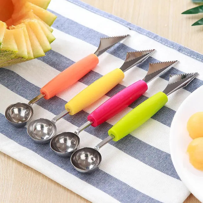 Muỗng Múc Kem, Trái Cây Viên Tròn,Tỉa Trái Cây, Rau Củ 2 in 1 0