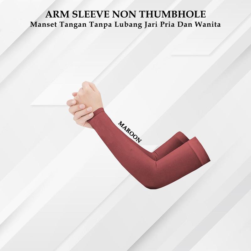 Manset Tangan Handsock Armsleeve Tanpa Lubang Jari Olahraga Pria Wanita Abu 5