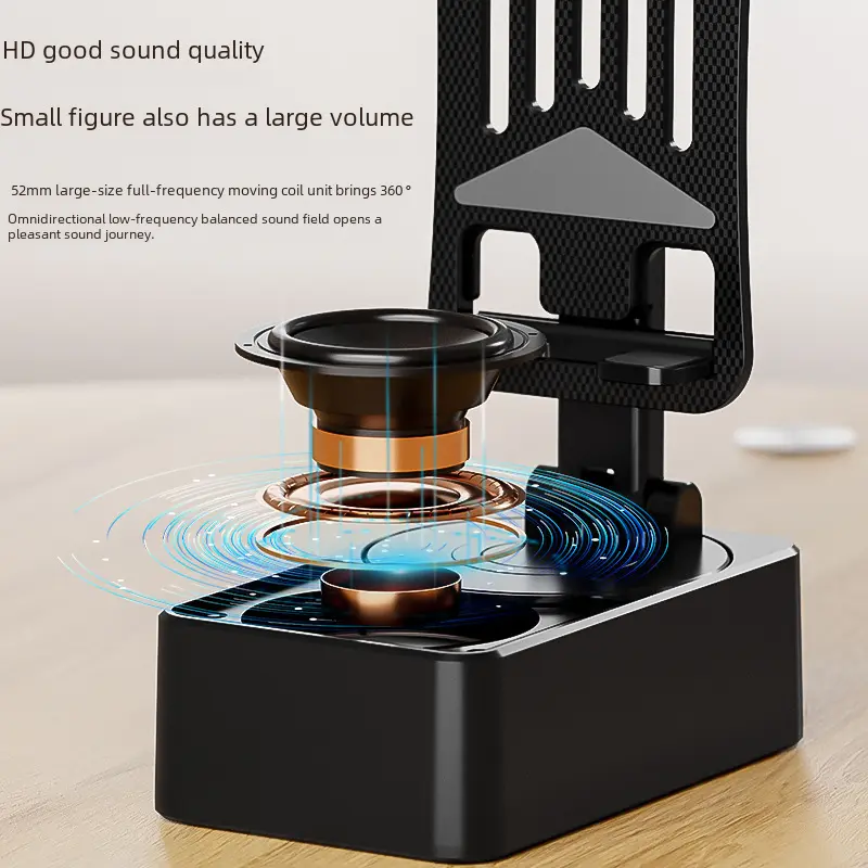 Giá Chân Đế Điện Thoại Di Động Bluetooth, Phổ Biến, Ba Trong Một, Đa Chức Năng, Có Thể Gập Lại, Xoay, Để Bàn, Thích Hợp Cho Người Lười, Có Sức Chứa Pin Năng Lượng Âm Thanh 3