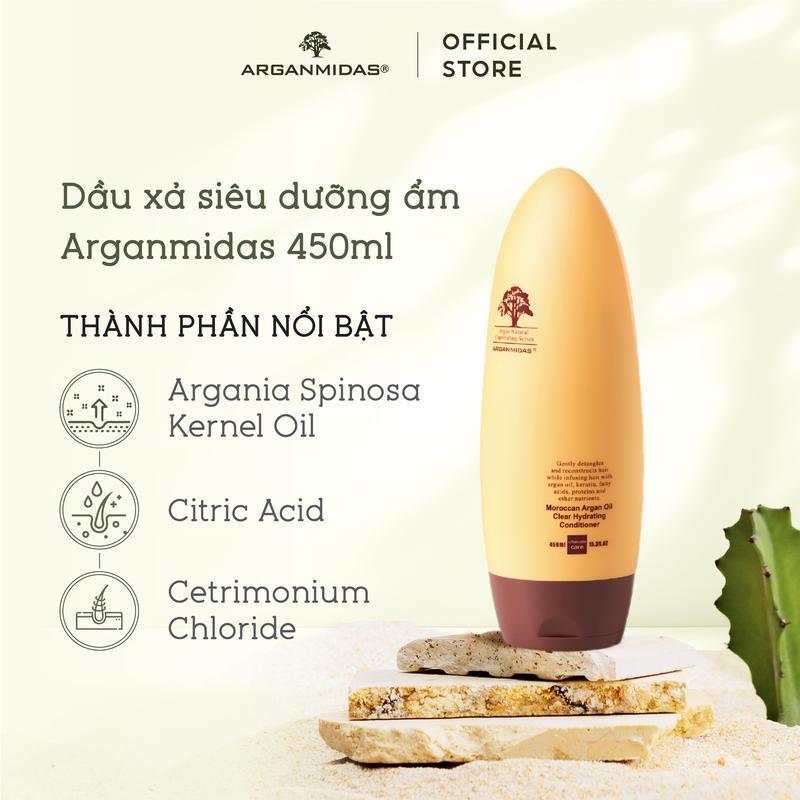 Combo Dầu gội ngừa gàu Arganmidas và dầu xả siêu dưỡng ẩm Arganmidas 450ml 4