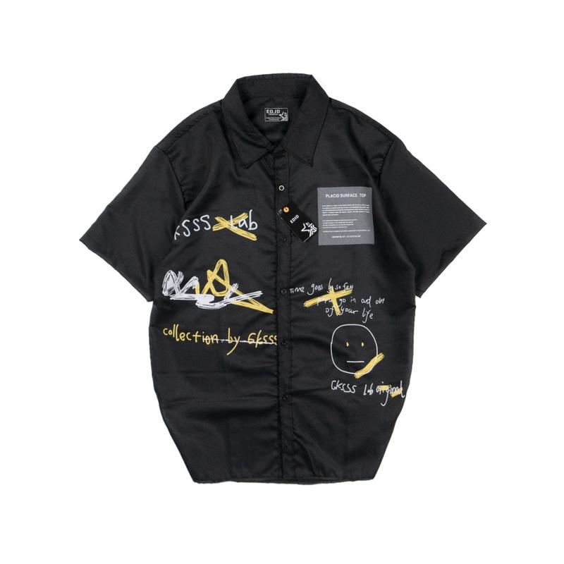Kemeja Oversize Pria Gkss Lengan Pendek Atasan pria Oversize 5