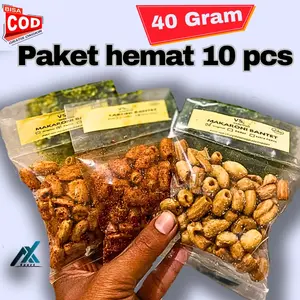 10 PCS MAKARONI BANTET BANTAT PEDADKEMASAN 40 GRAM KERANG/KRIWIL/SEBLAK KHAS TASIKMALAYA Makanan Kerupuk Food